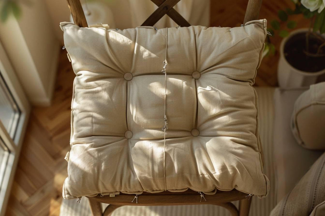 Comment faire tenir un coussin sur une chaise ?
