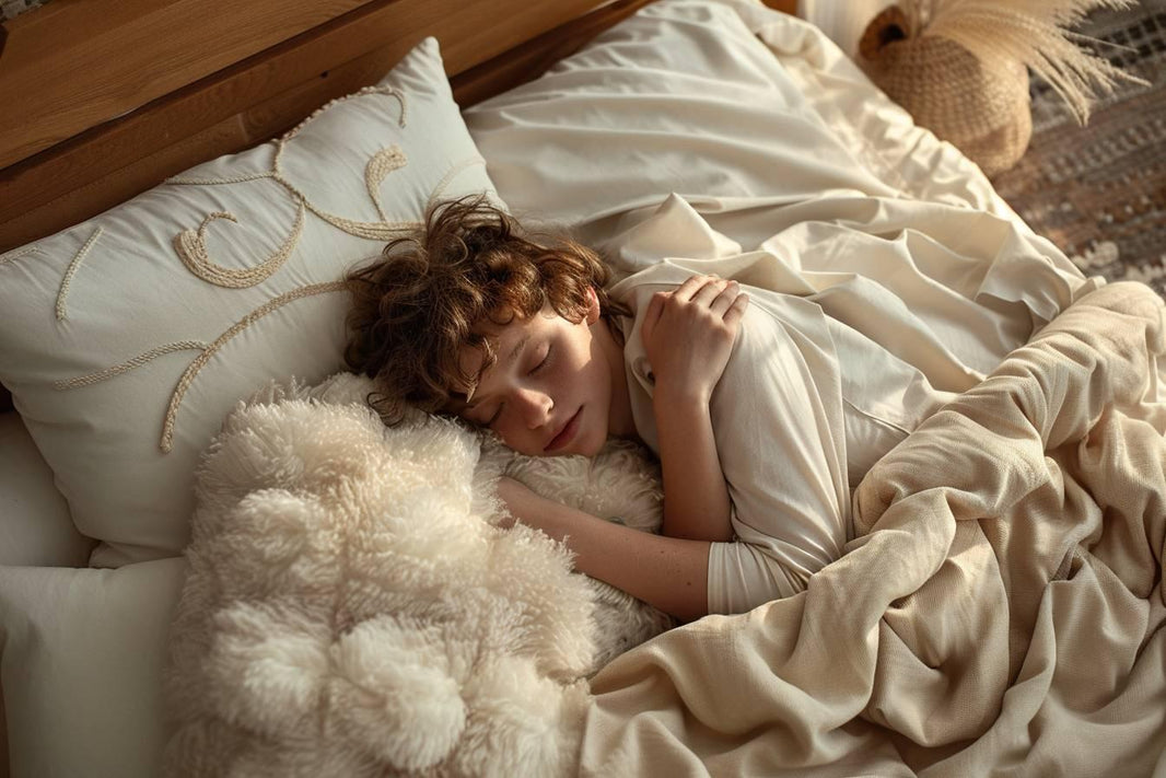 femme entrain de dormir sur coussin