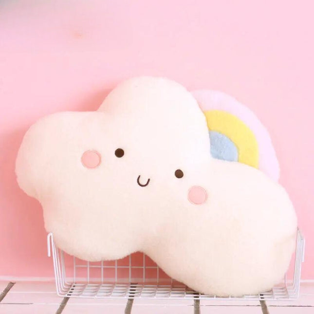 Coussin nuage arc-en-ciel