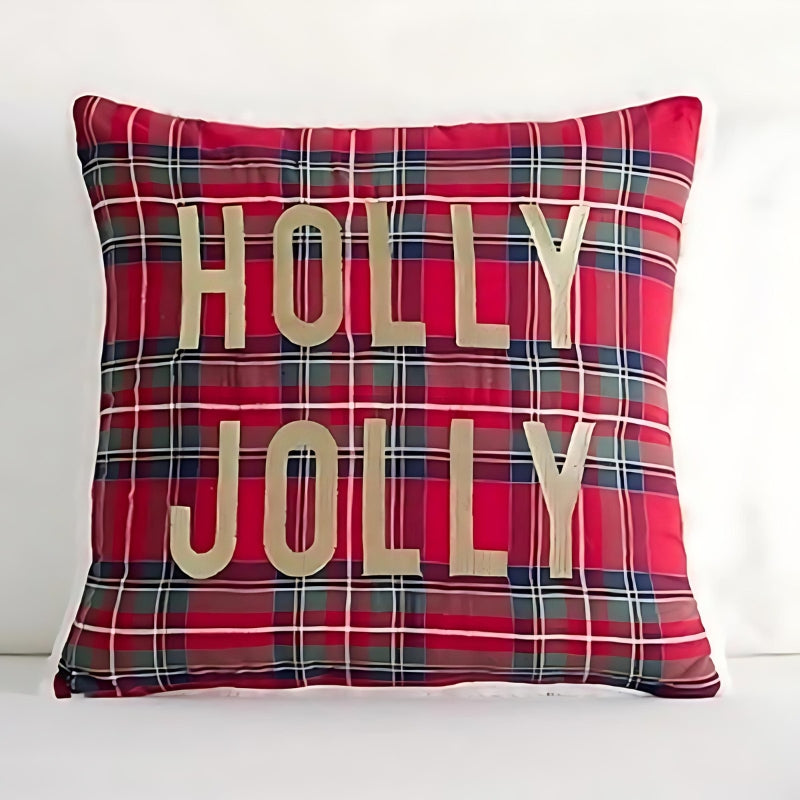 Coussin Noël Rayé Rouge Et Vert holly nolly