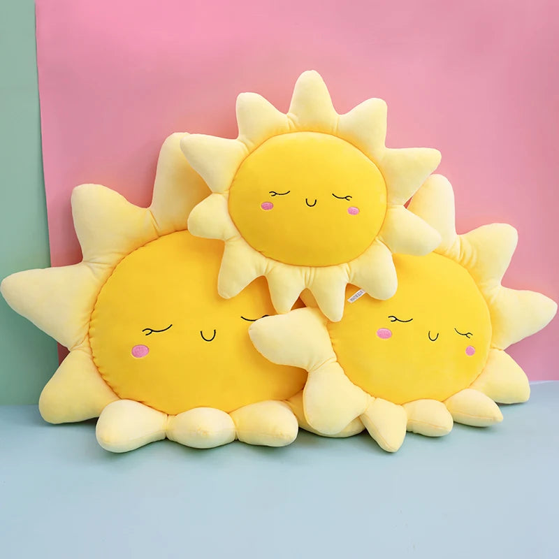 Coussin enfant en forme de soleil