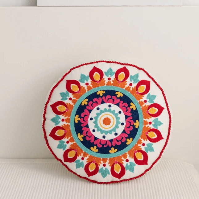 Coussin coloré en broderie pour décoration intérieure