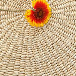 Coussin de sol rond en paille tissée - Vignette | EspaceCoussin