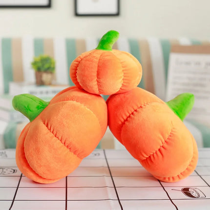 Coussin en forme de citrouille orange