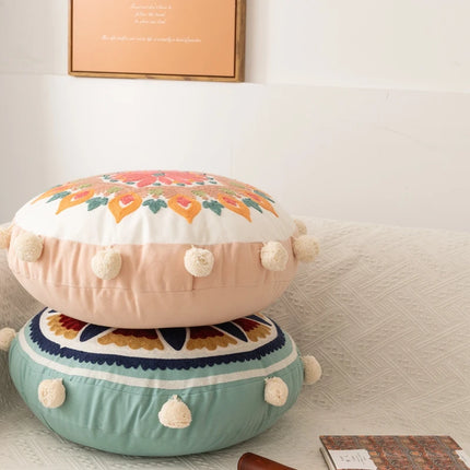 deux coussin rond épais