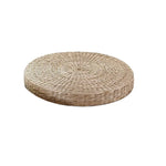 Coussin de sol rond en paille tissée - Vignette | EspaceCoussin