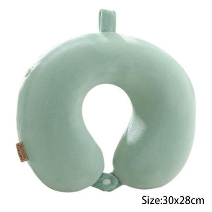 Coussin avion voyage vert