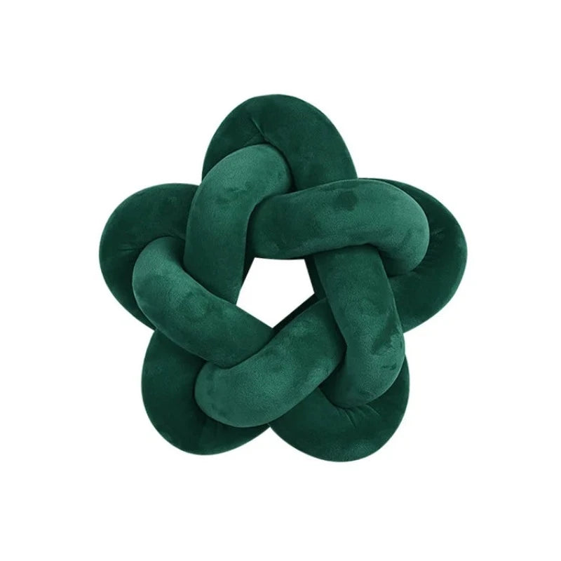 Coussin nœud en forme d'étoile vert