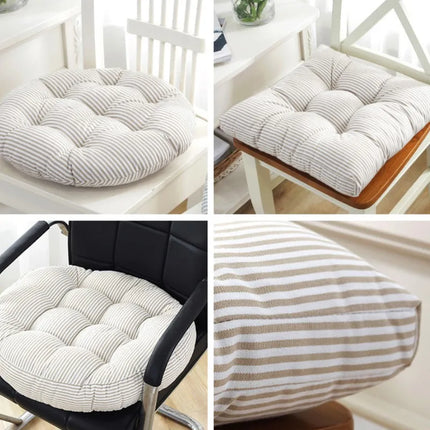 Coussin de chaise rond rayé pour l'extérieur intérieur