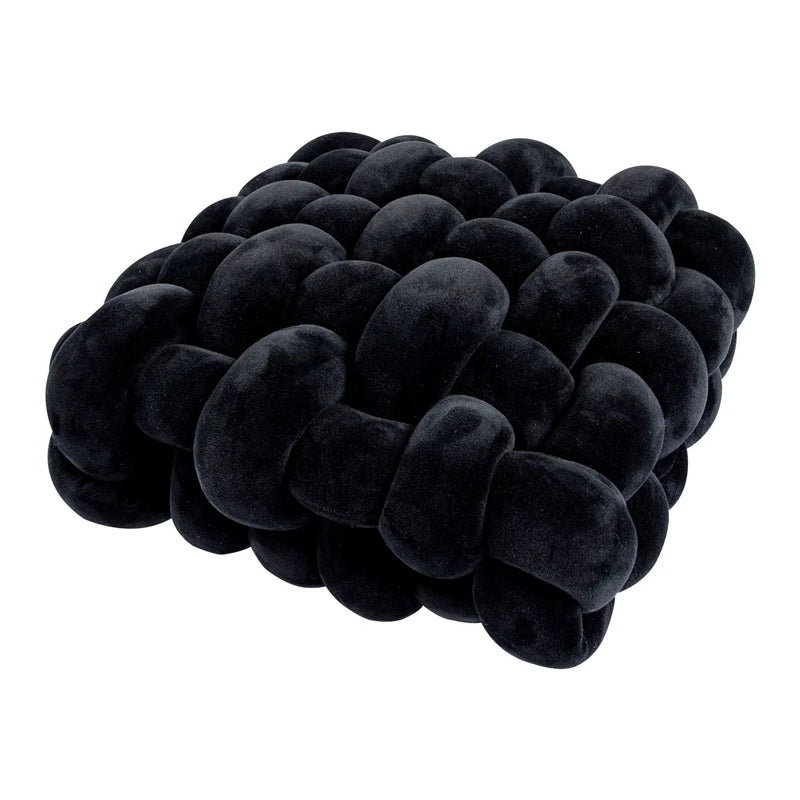 Coussin nœud carré noir