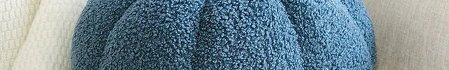 Coussin citrouille 20cm Bleu