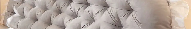 Coussin tête de lit confortable gris