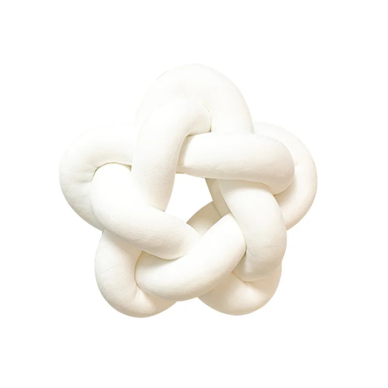 Coussin nœud en forme d'étoile blanc