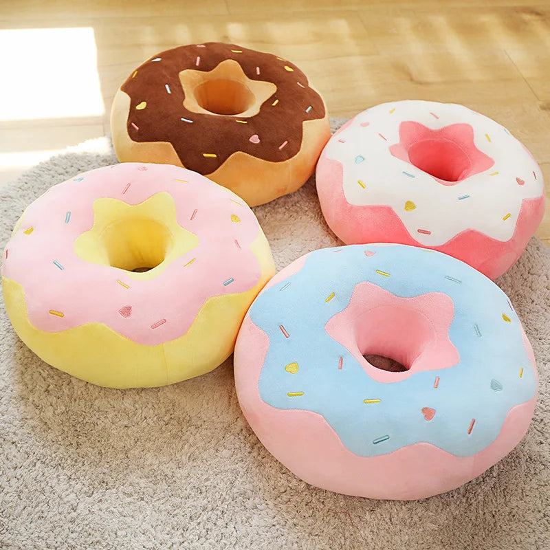 Coussin enfant sol en forme de donuts