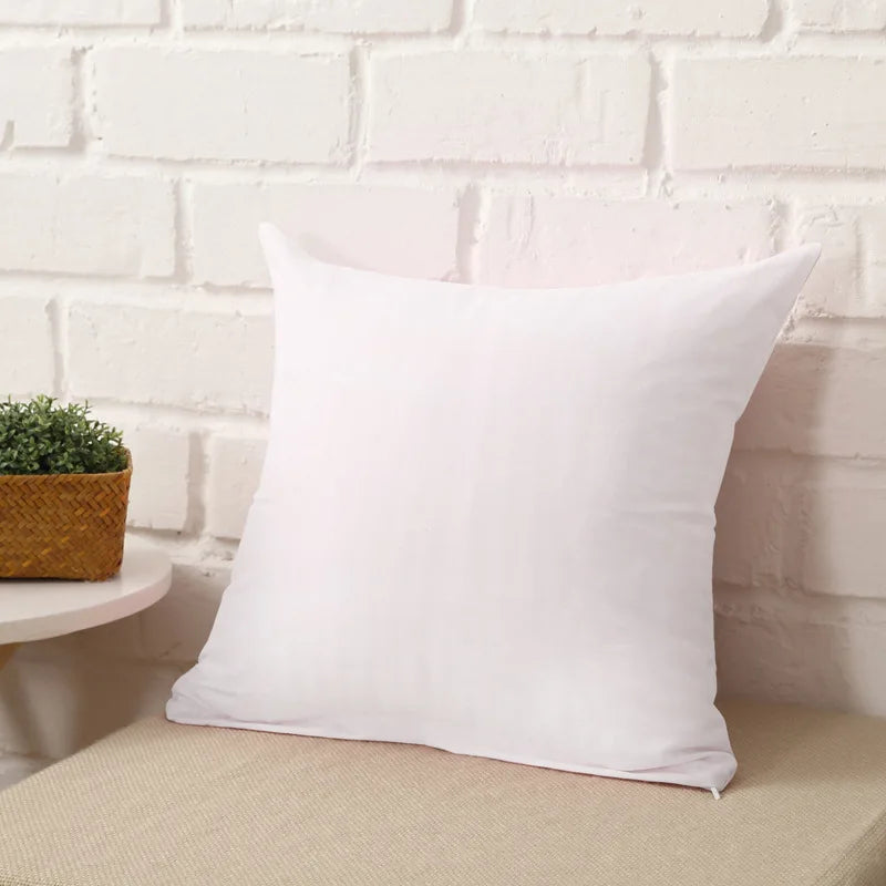 Housse de coussin multicolore blanc