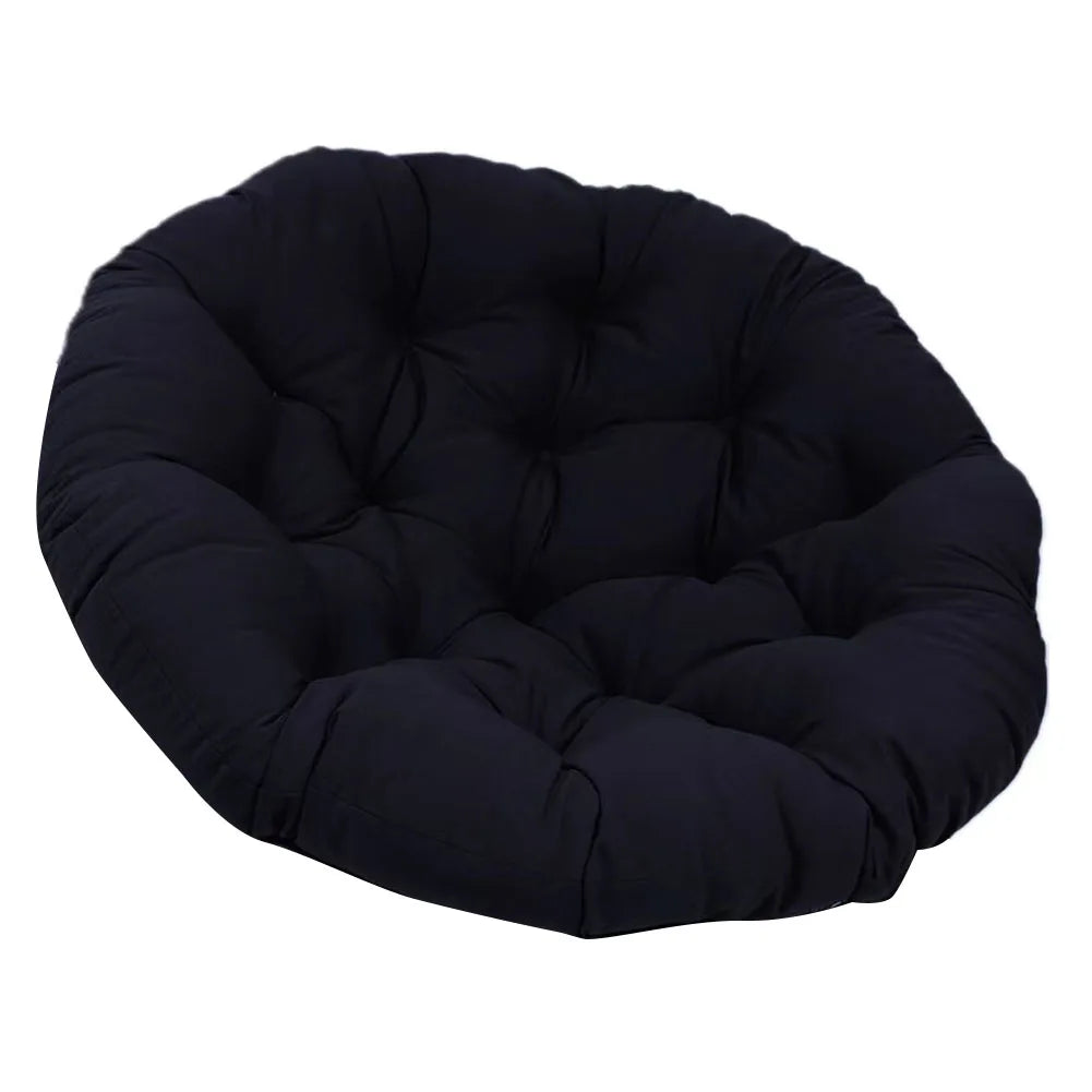 Coussin chaise à bascule rond imperméable 60x60 cm noir