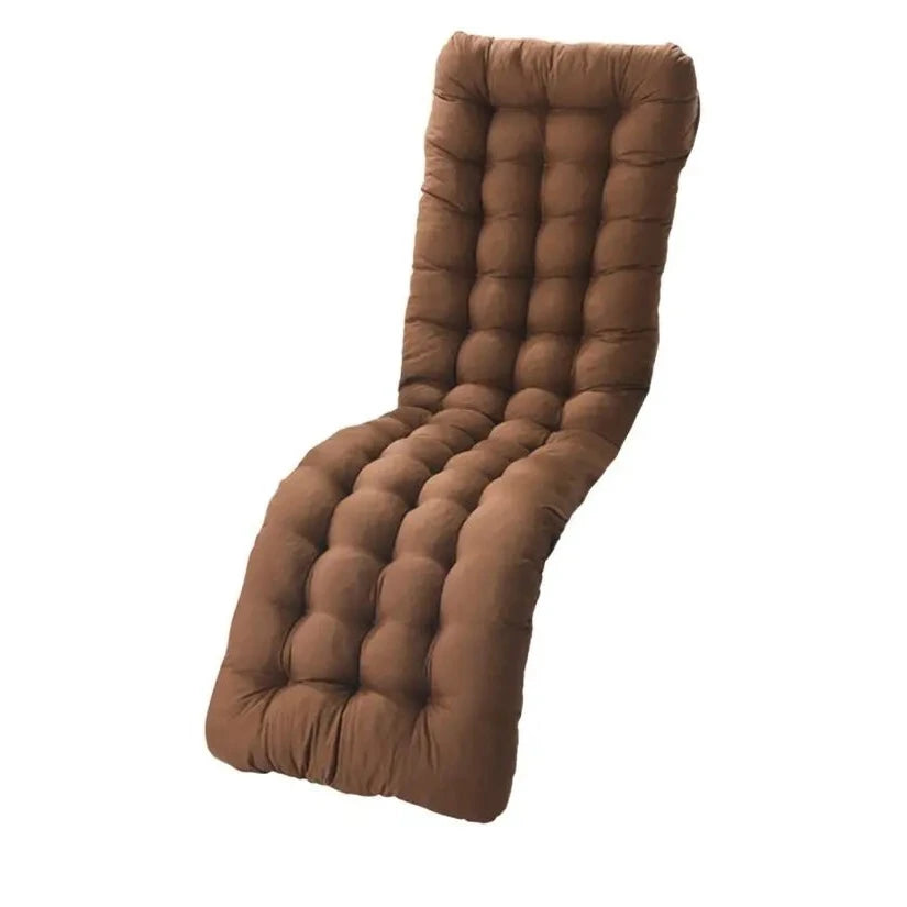 Coussin bain de soleil chaise longue marron