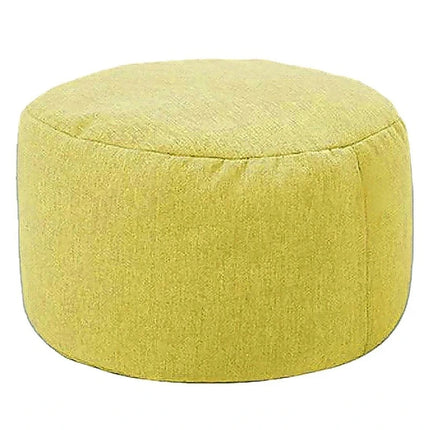 Coussin de sol tabouret rond jaune