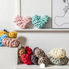 Coussin Tricoté en Forme de Cœur 