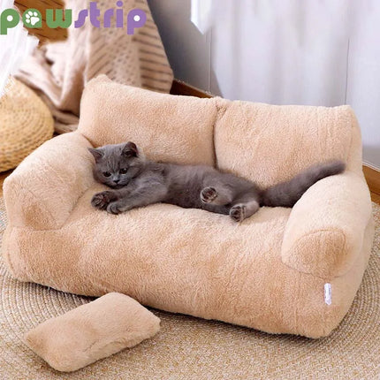 Coussin pour chat super doux en forme de canapé