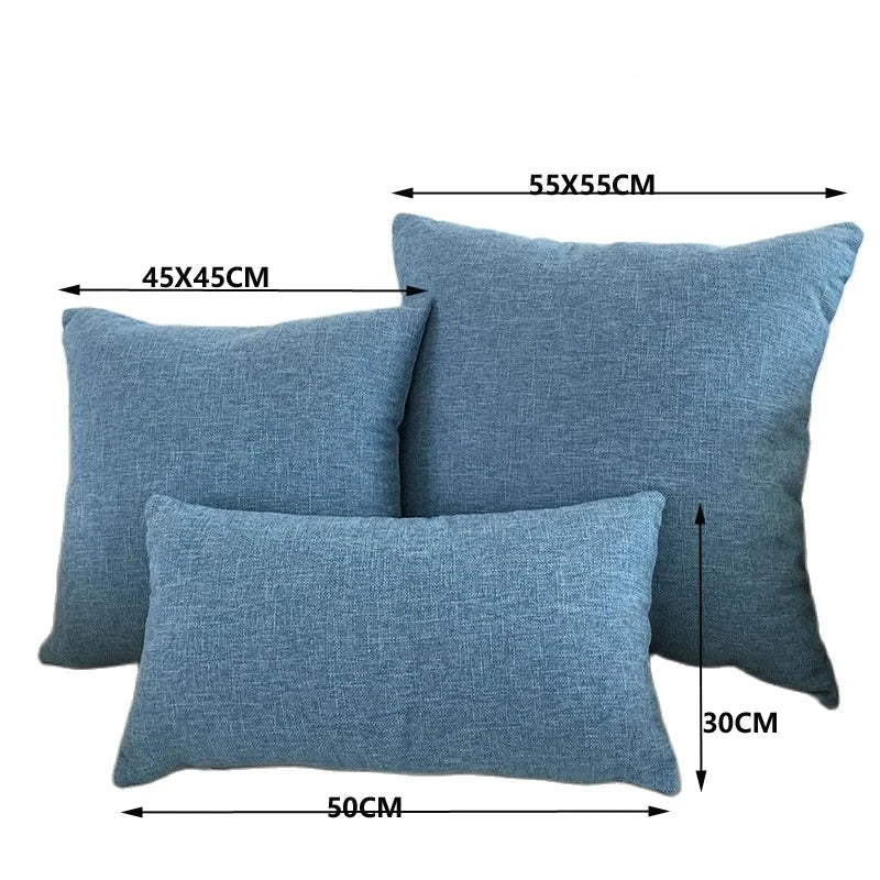 Housse de coussin en lin confortable dimensions