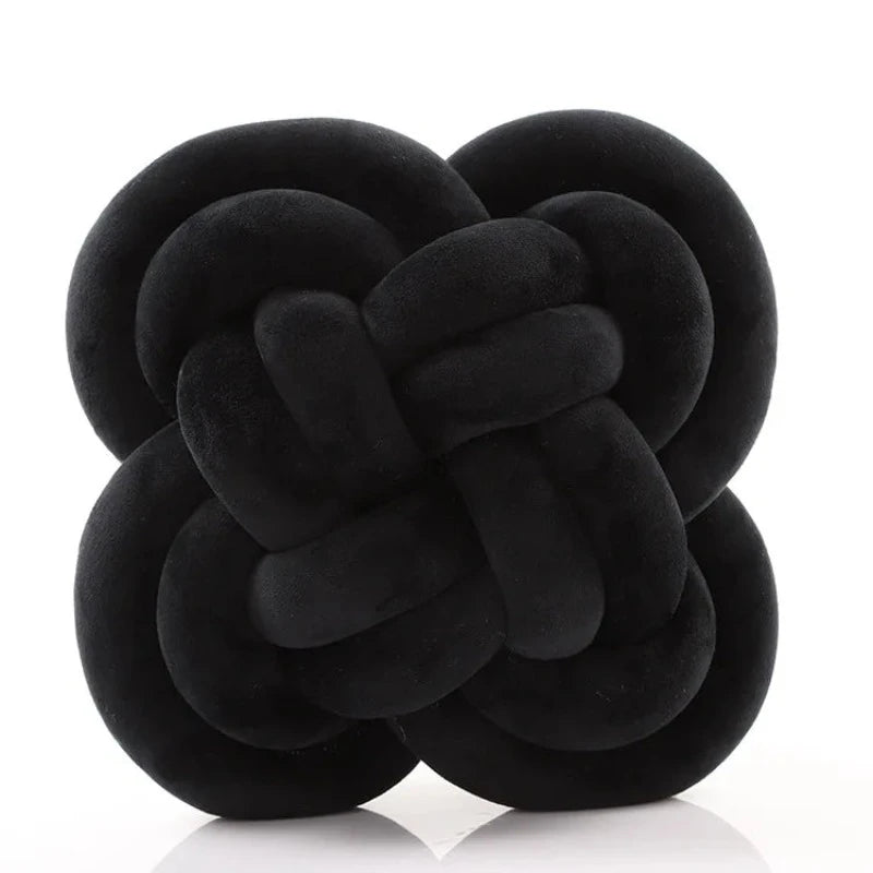 Coussin nœud pour canapé noir