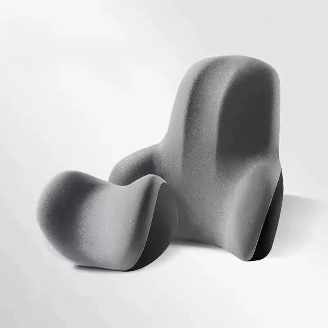 Coussin lombaire ergonomique gris