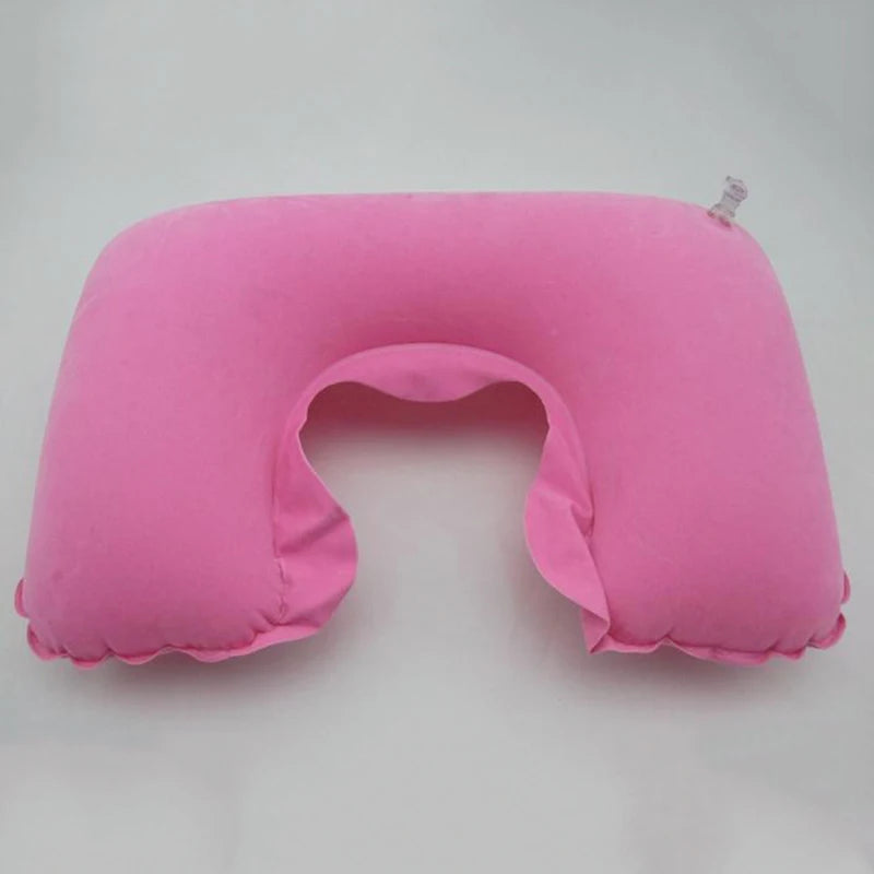 Coussin avion gonflable rose