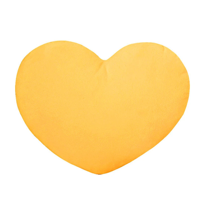 Coussin cœur jaune