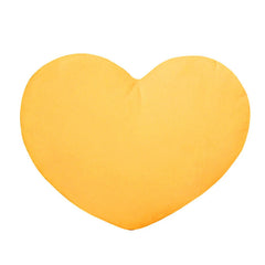 Coussin cœur jaune