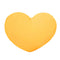 Coussin cœur jaune