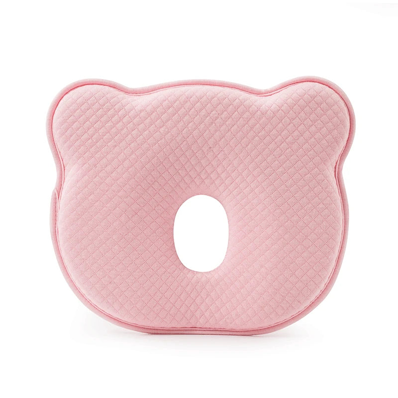 Coussin pour bébé à mémoire de forme rose