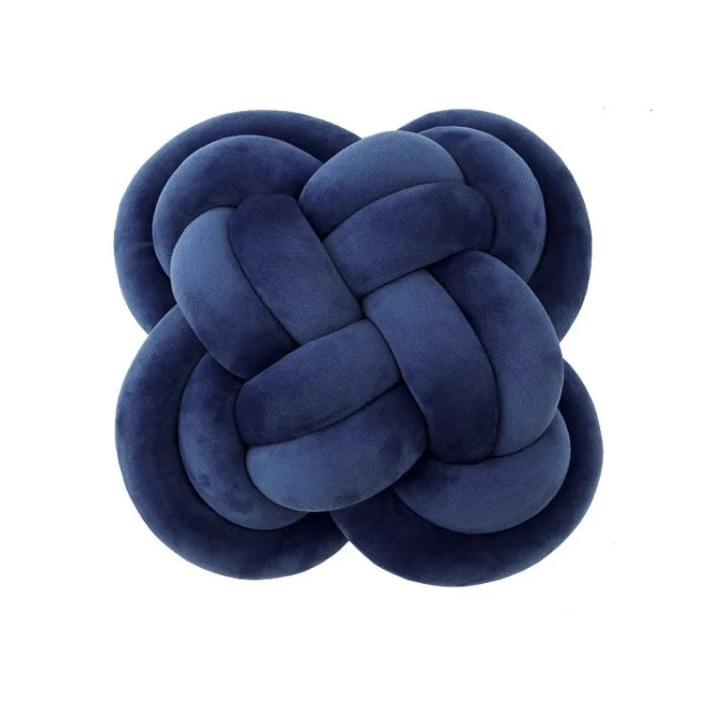 Coussin nœud pour canapé bleu