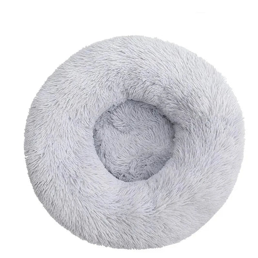 Coussin pour chat moelleux gris