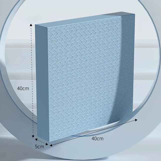 Coussin yoga carré pour l'équilibre bleu