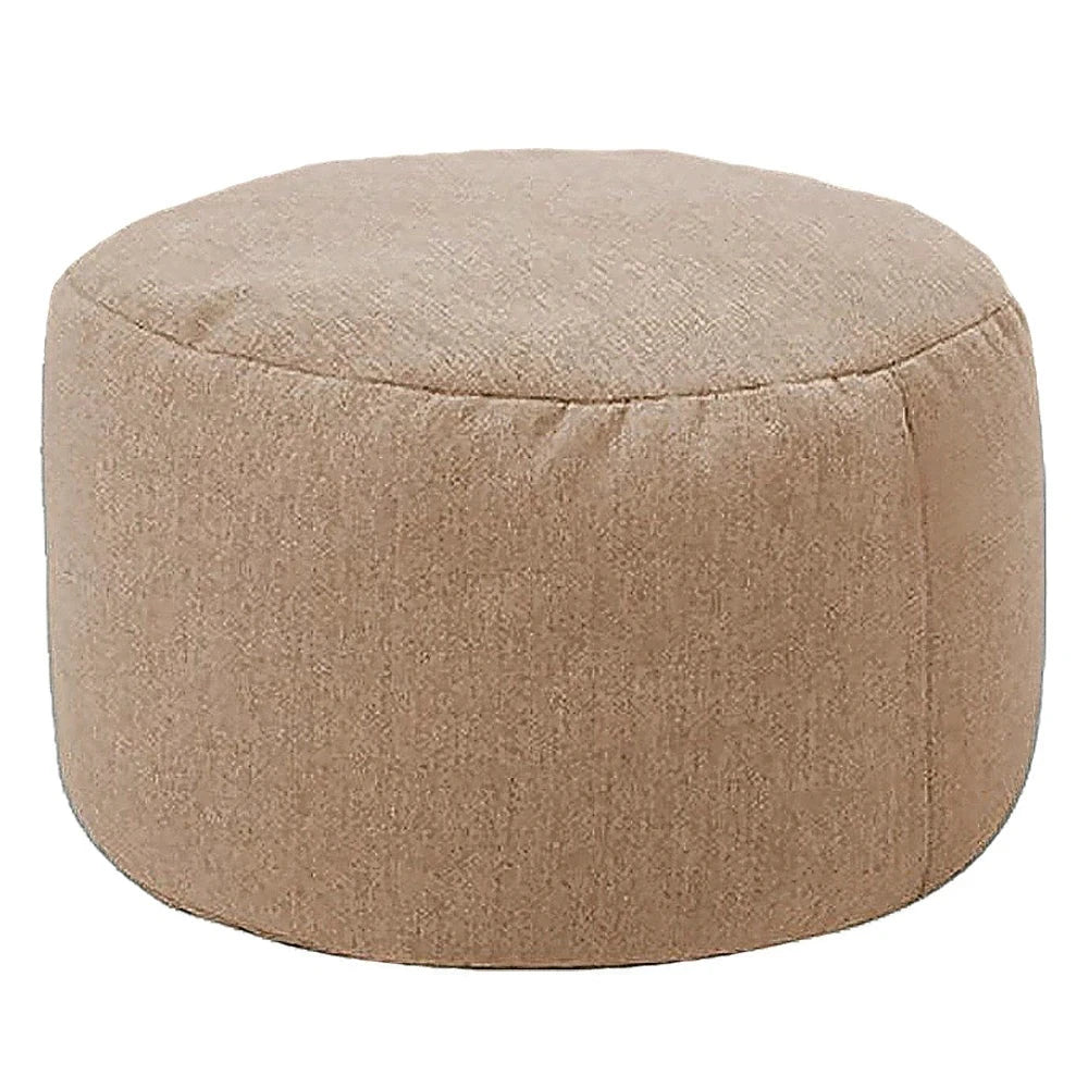 Coussin de sol tabouret rond beige