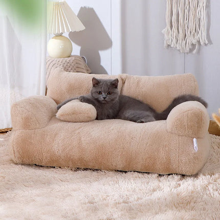 Coussin pour chat super doux en forme de canapé