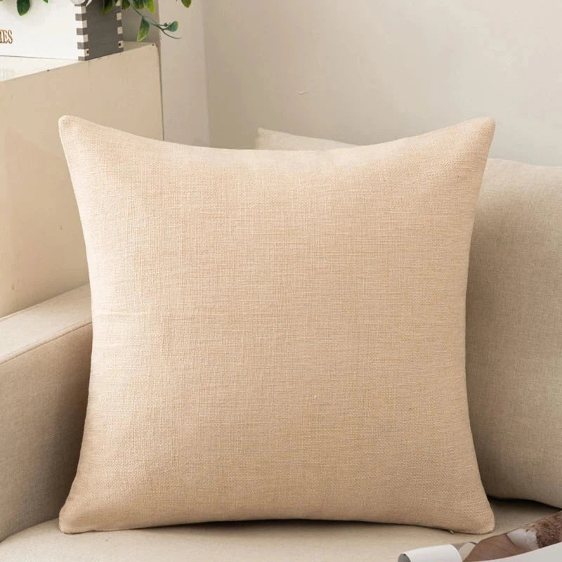 Housse de coussin en lin confortable