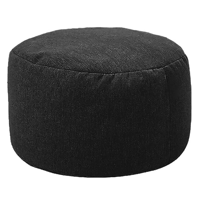 Coussin de sol tabouret rond noir