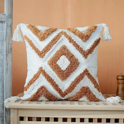 Coussin bohème brodé de canapé-lit