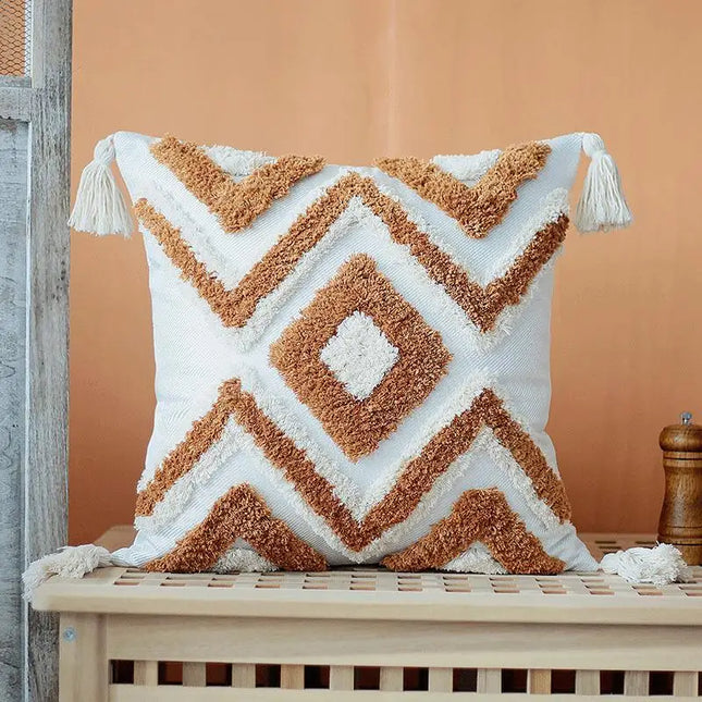 Coussin bohème brodé de canapé-lit