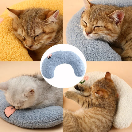 Coussin pour chat en forme de U