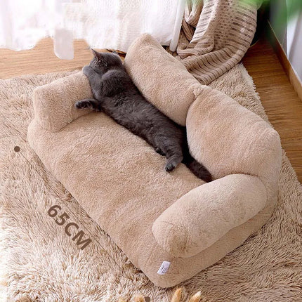 Coussin pour chat super doux en forme de canapé