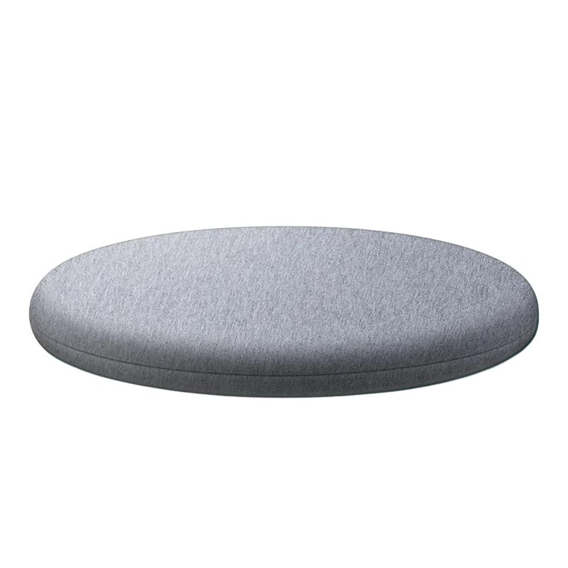 Coussin de chaise rond en mousse à mémoire de forme gris clair