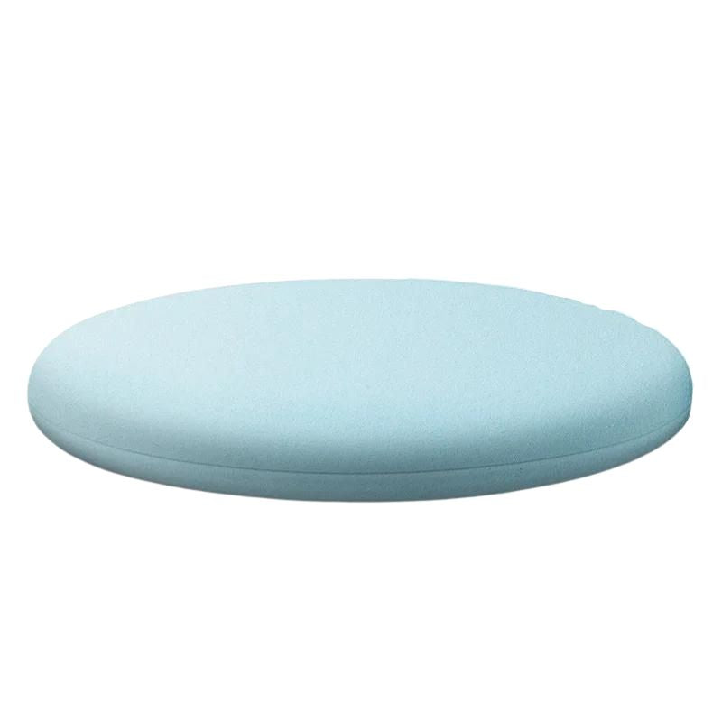 Coussin de chaise rond en mousse à mémoire de forme bleu