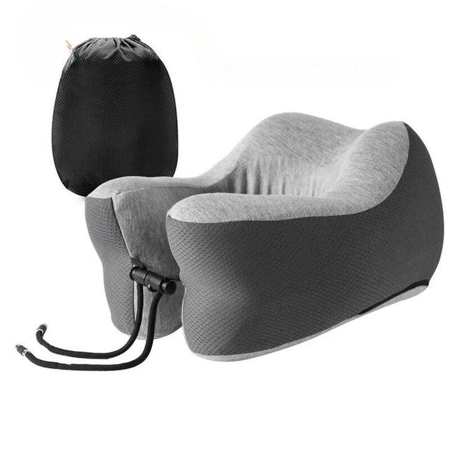 Coussin avion avec attache gris