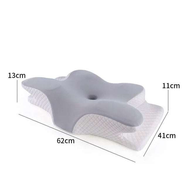 Coussin cervical ergonomique en forme de papillon dimensions