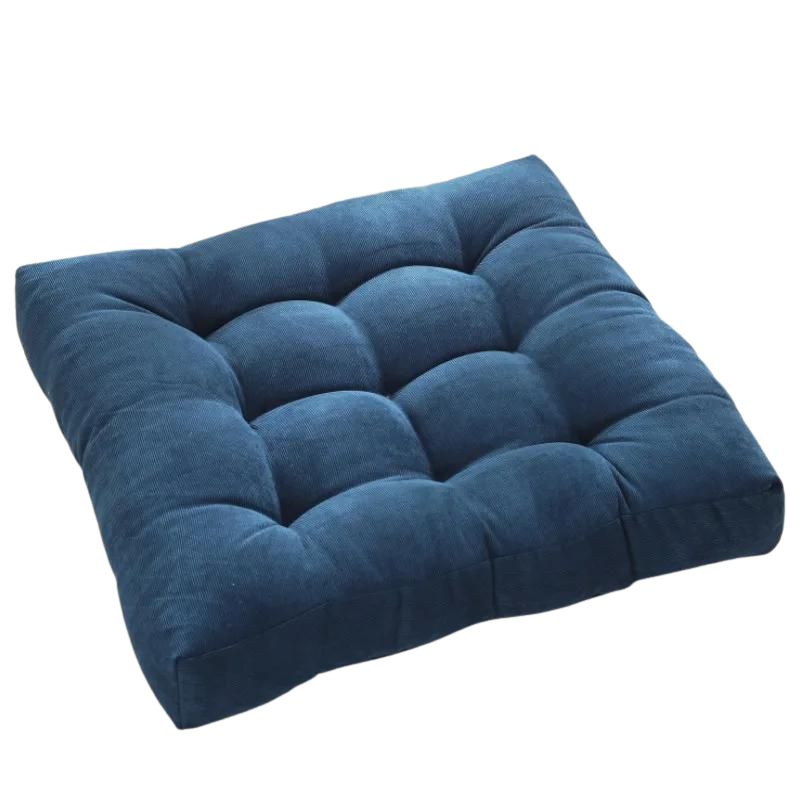 Coussin de sol carrés bleu