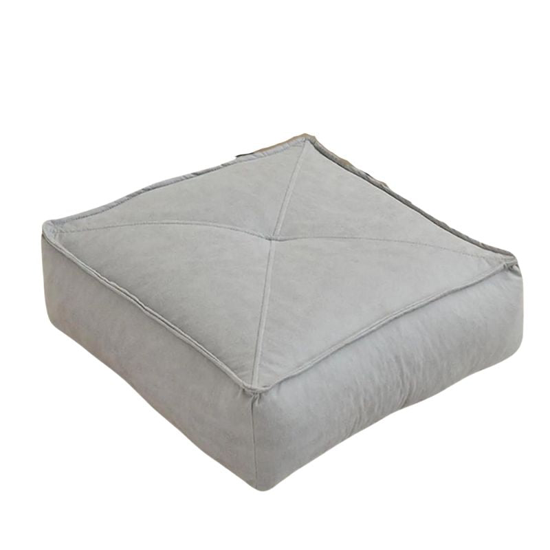 Coussin de sol pour salon gris clair