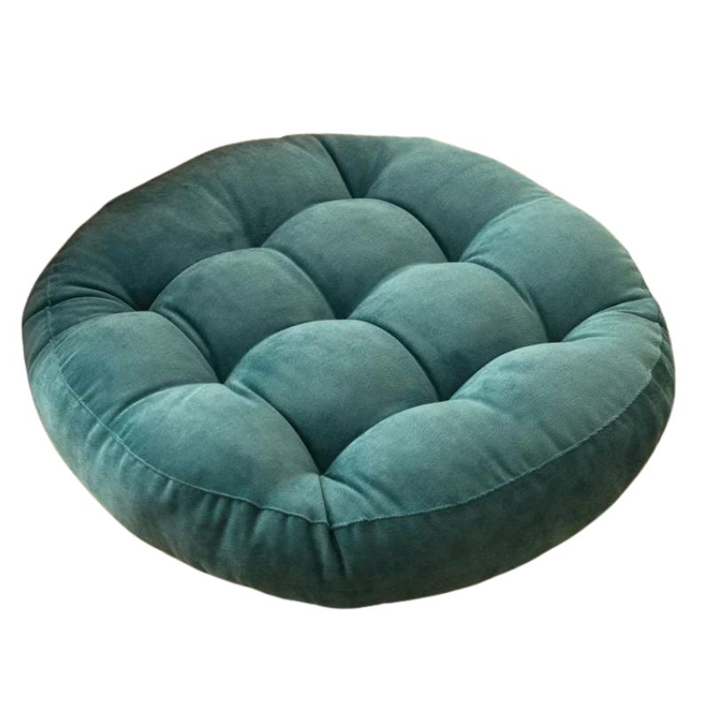 Coussin de sol rond vert